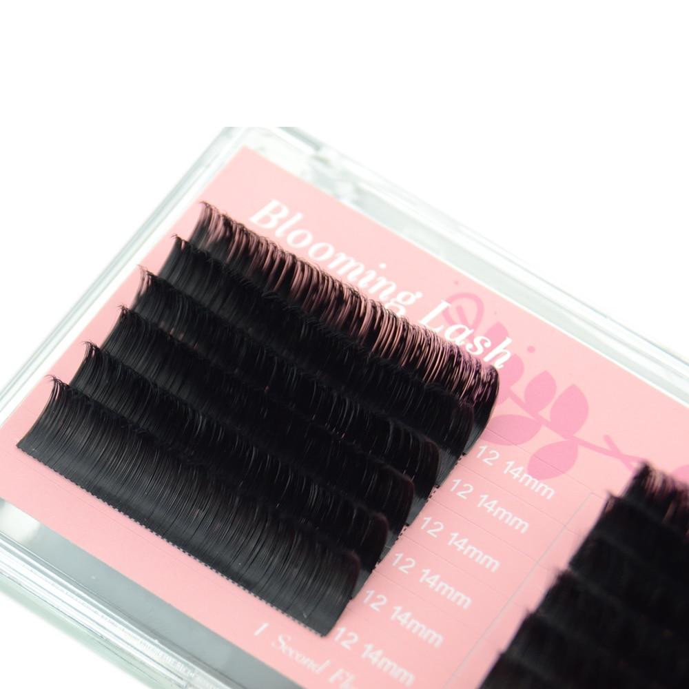 Qeelasee 10 Trays Blooming Automatic Flowering Lashes Easy Fanning Eyelash Extensions Faux Mink Volume Extensions Cils Easy Fans