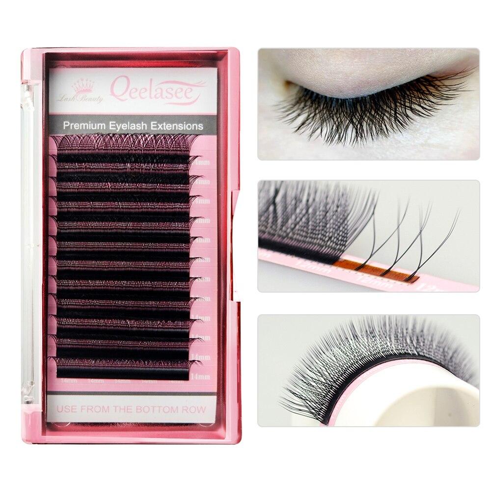 Qeelasee Y Shape Lash Extension Wholesale Mink Volume YY Individual Eyelash Professional Natural Soft False Eye lash Supplies