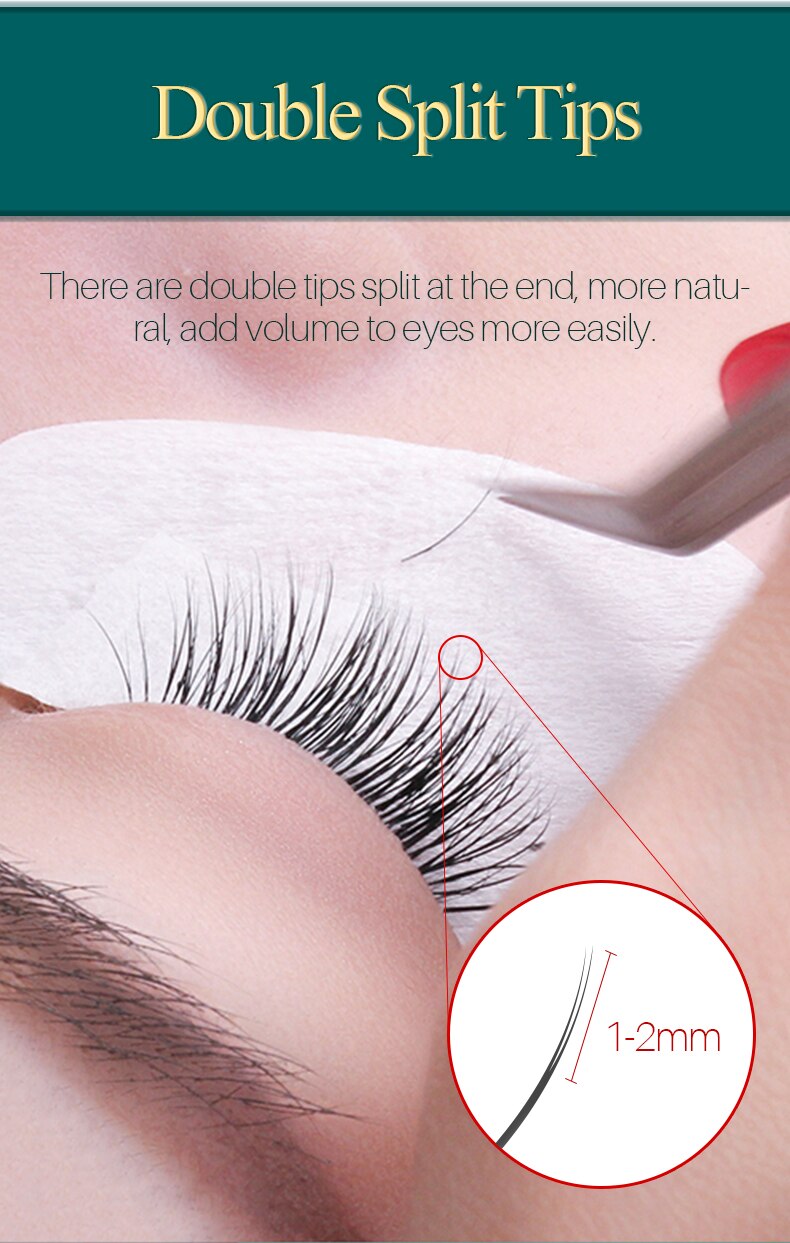H&L Flat Ellipse Eyelashes Maquiagem Split Tips Ellipse Shaped Natural Light Magnetic Ellipse Lashes eyelash Hand Made