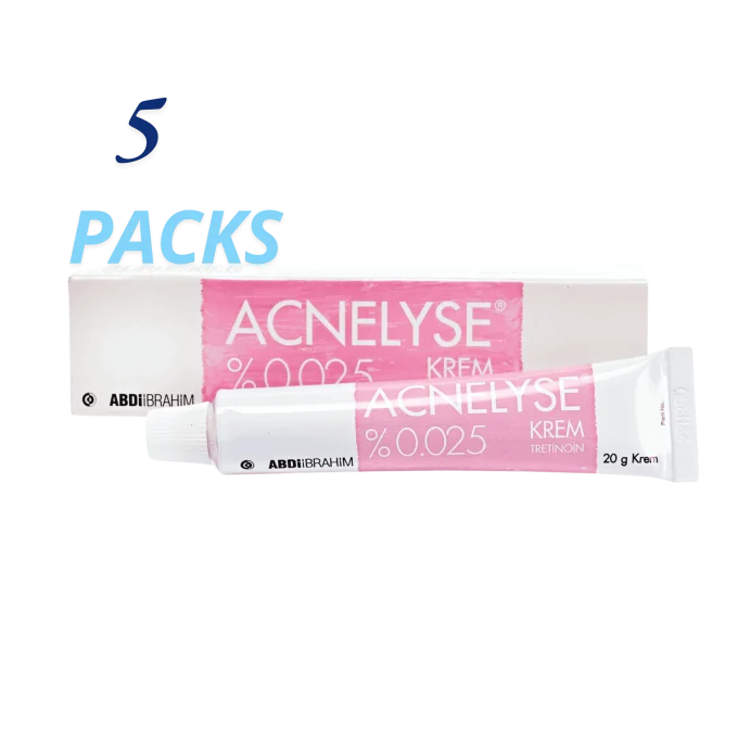 Acnelyse-cream -tretinoin-0.025%-acne-anti-wrinkle-5-packs